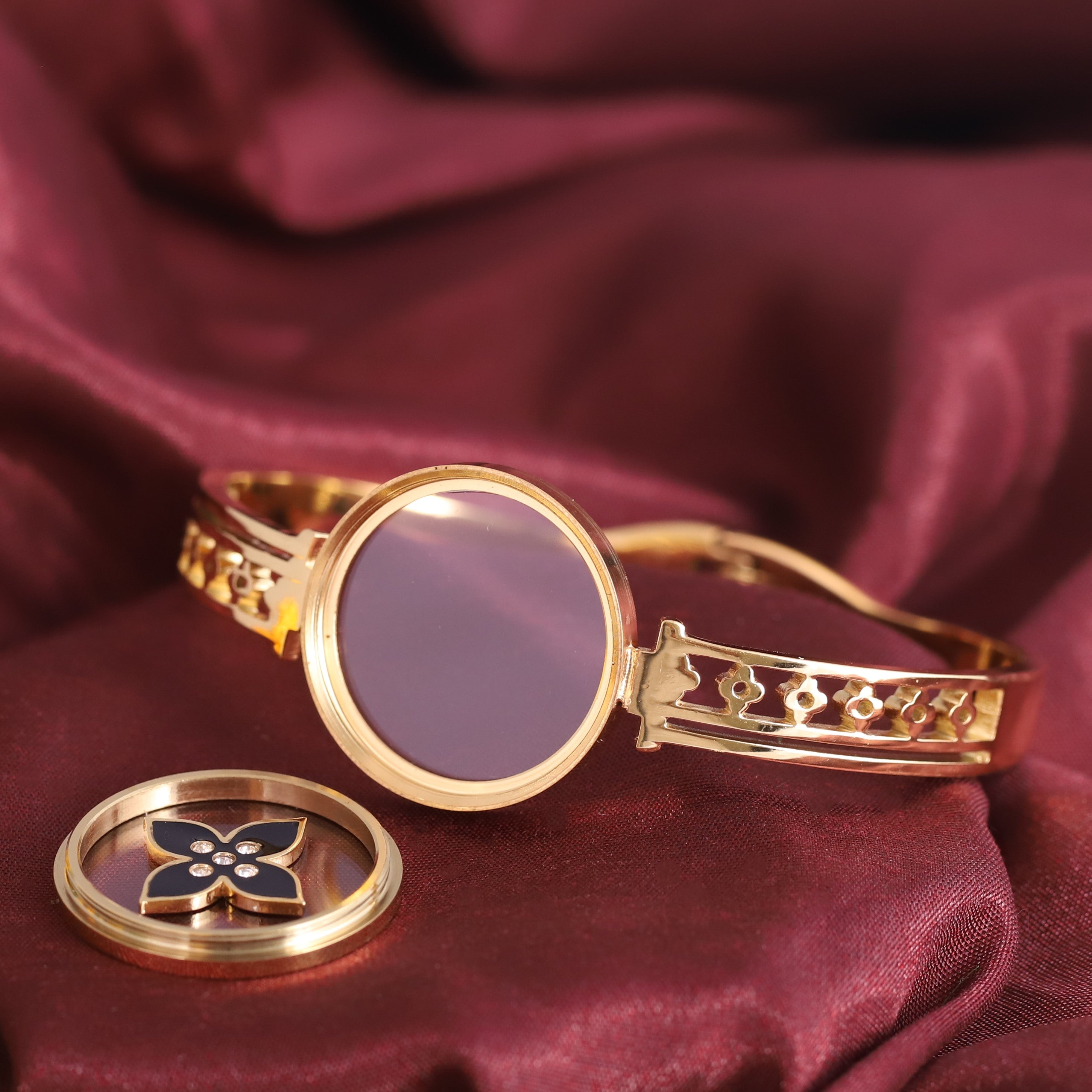 Gold-Plated Locket Bracelet  – Anti-Tarnish & Skin-Friendly (GOLD)
