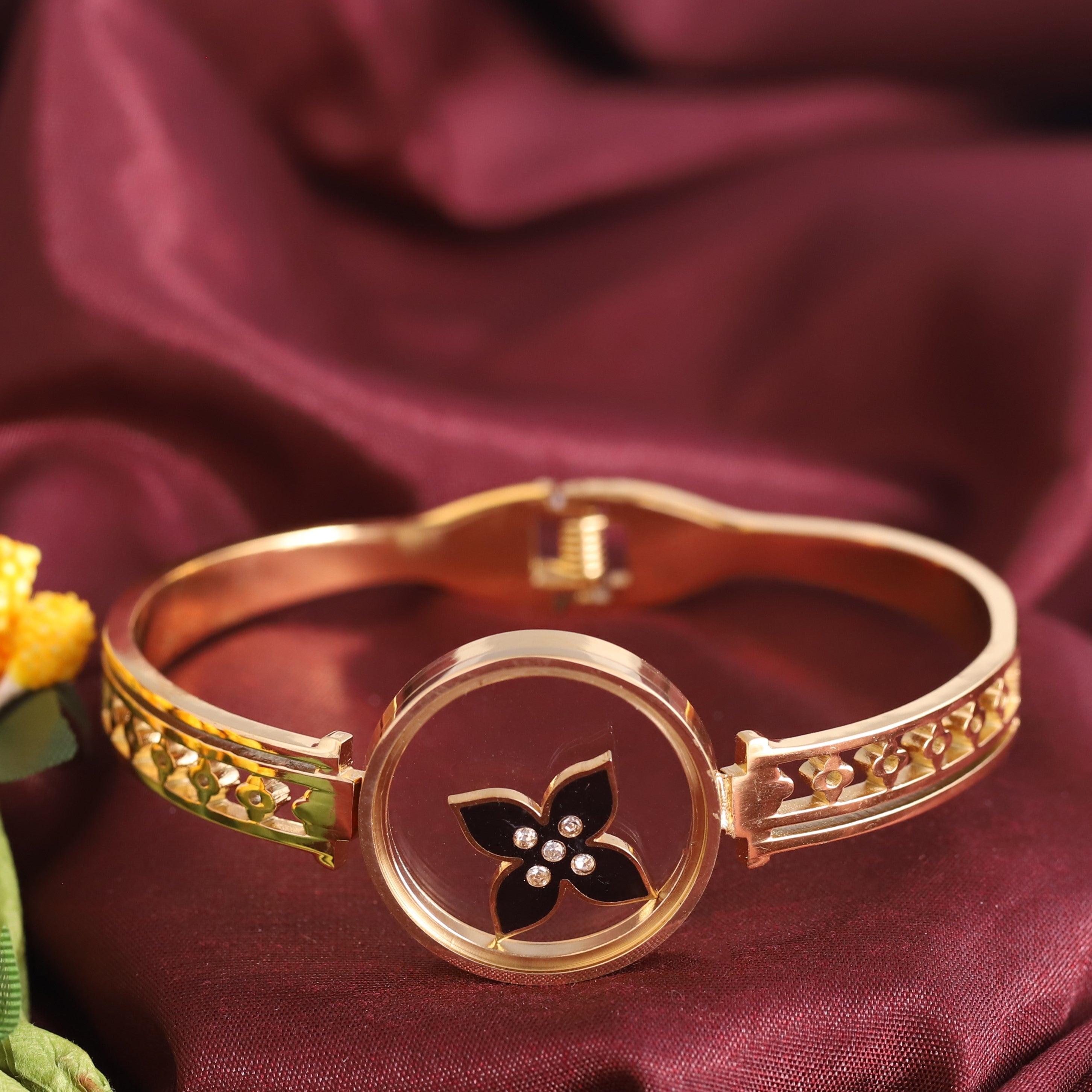 Gold-Plated Locket Bracelet  – Anti-Tarnish & Skin-Friendly (GOLD)