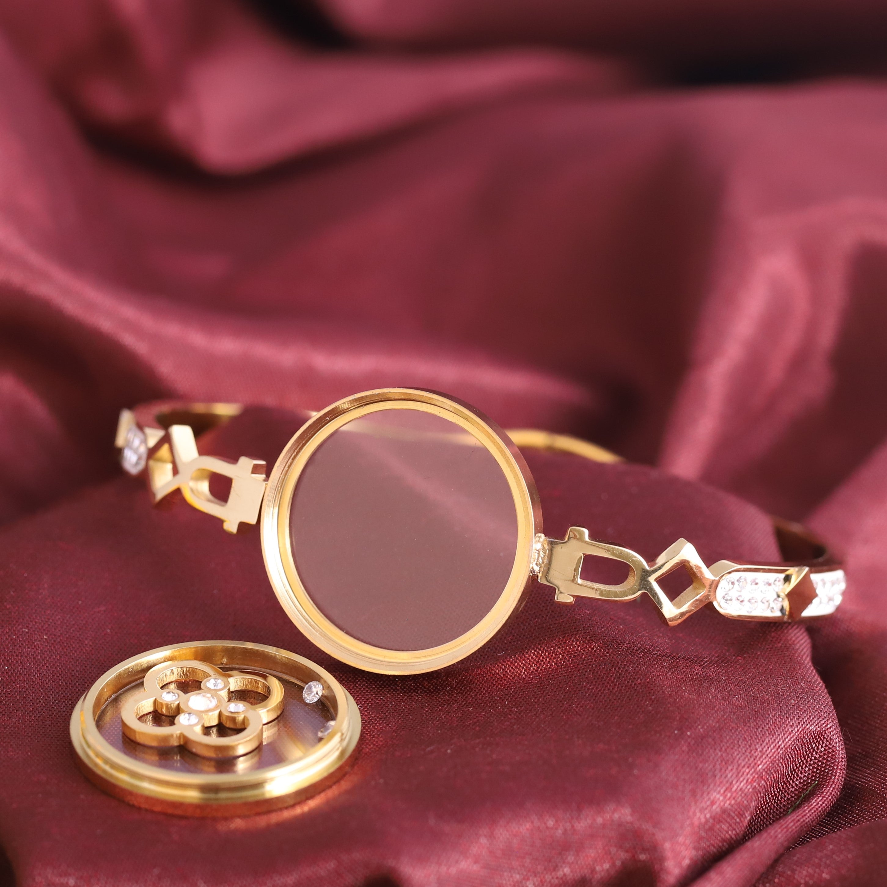 Gold-Plated Locket Bracelet  – Anti-Tarnish & Skin-Friendly (GOLD)